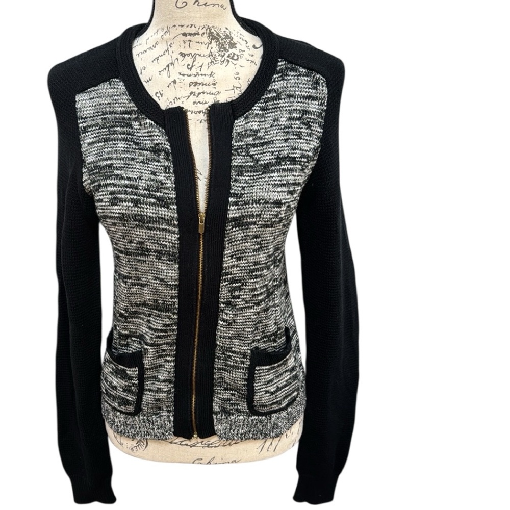 BR Sweater w/ Classic French Inspo! BR Zip-up Cardigan Raglan Sleeve